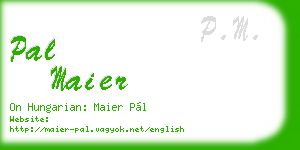 pal maier business card